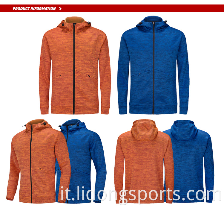 Polyester per chiusura veloce con zip con cappuccante con cappuccio con cappuccio unisex con cappuccio semplice con cappuccio